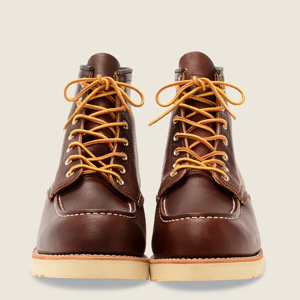 Heritage Støvler Herre - Red Wing Classic Moc - 6-Inch Oil-Slick Læder - Brune - BYKDQJ-315